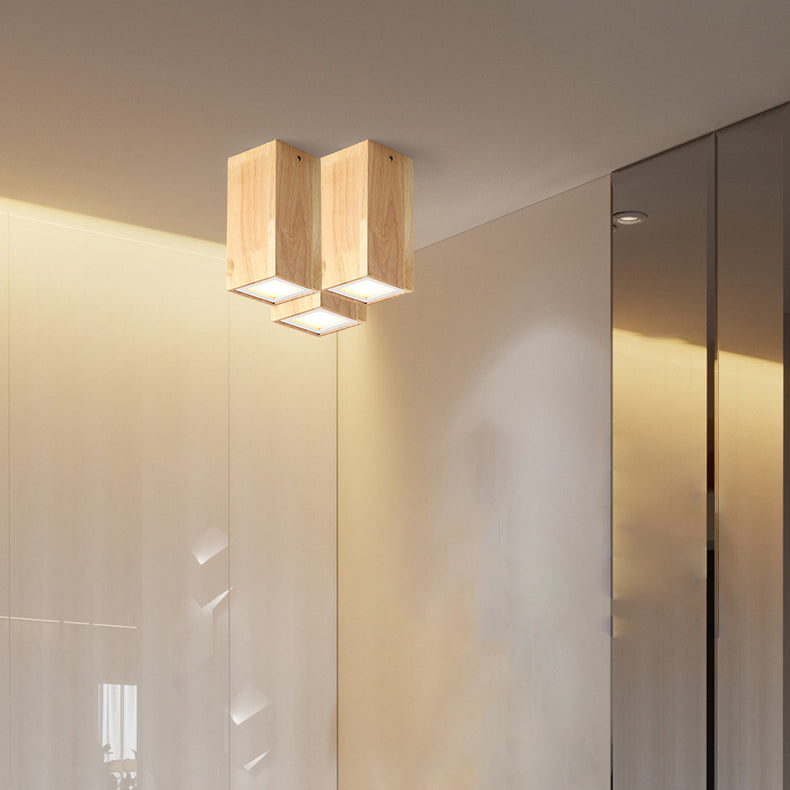 Garduru Nordic Design LED Deckenleuchte | Holzoptik | Flush Mount | Warmweiß oder Kaltweiß | Stilvolle Beleuchtung für Zuhause