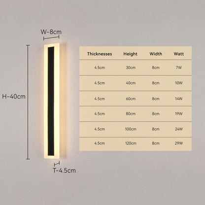 Außenwandlampe Minimalistisch LED Wasserdicht Wandleuchte