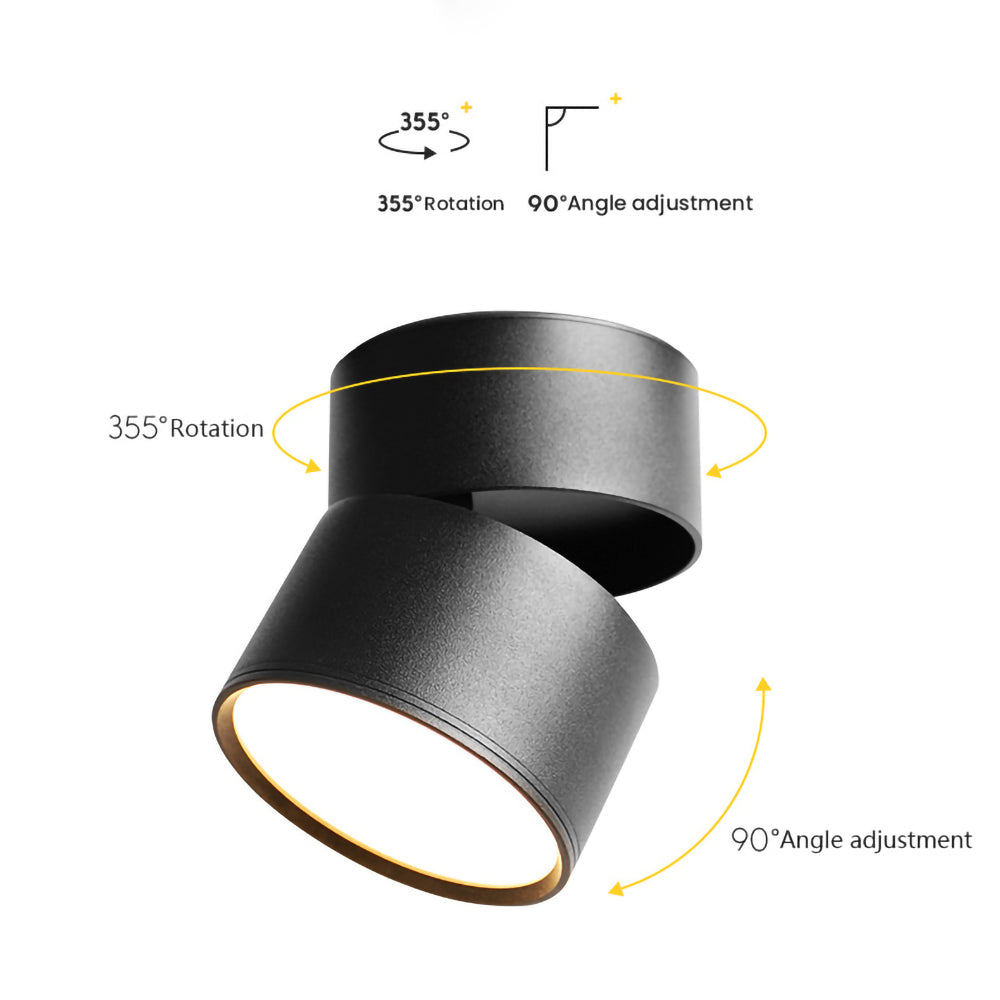 LED-Deckenleuchte mit verstellbarem Spotlichtkopf