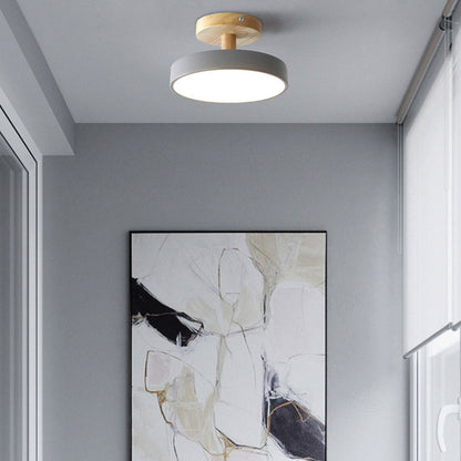 Moderne Holz LED Deckenleuchte