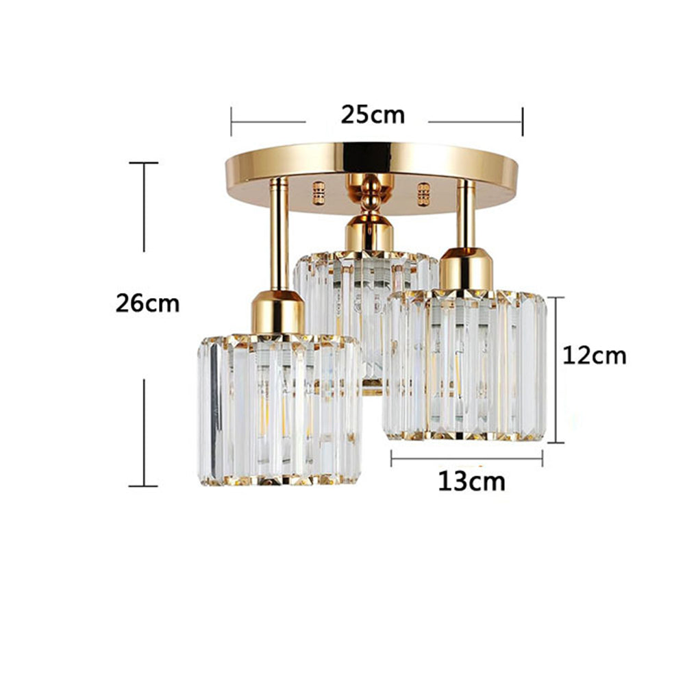 Elegante moderne Kristall Halbhängende Deckenleuchten