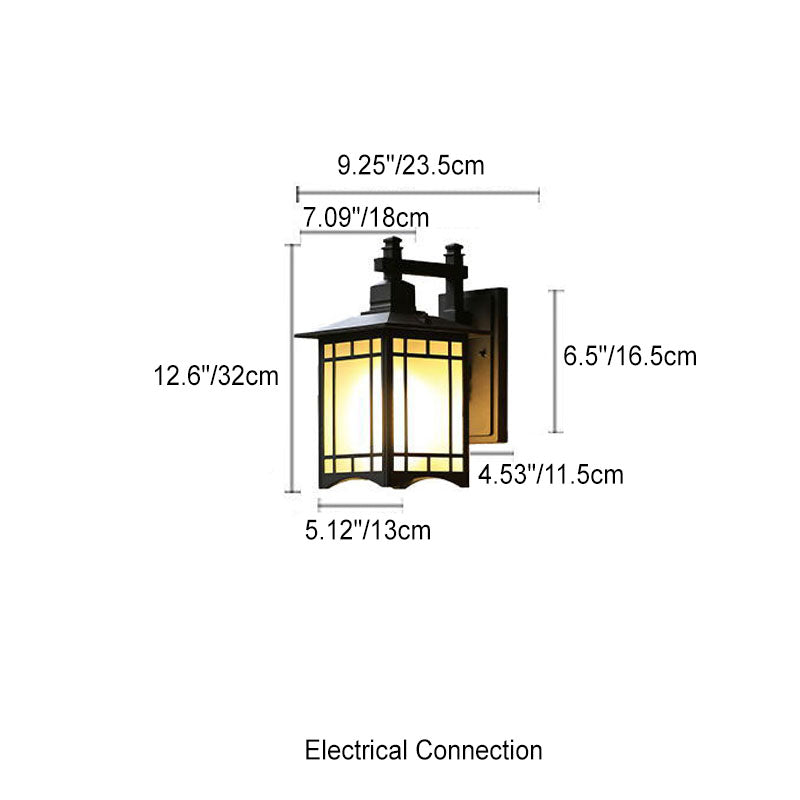 Garduru Solar Wandlampe | Wasserdicht | Aluminium | Chinesischer Pavillon Stil