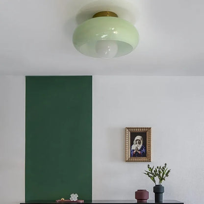 Deckenleuchte Glas Vintage Semi Flush Leuchte