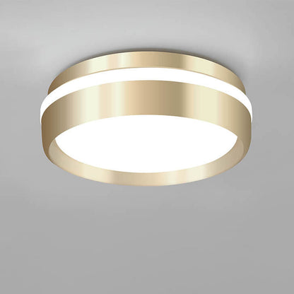 Garduru Nordische Runde LED-Deckenleuchte | Minimalistisches Design | Aluminium & Acryl | Gold-Finish