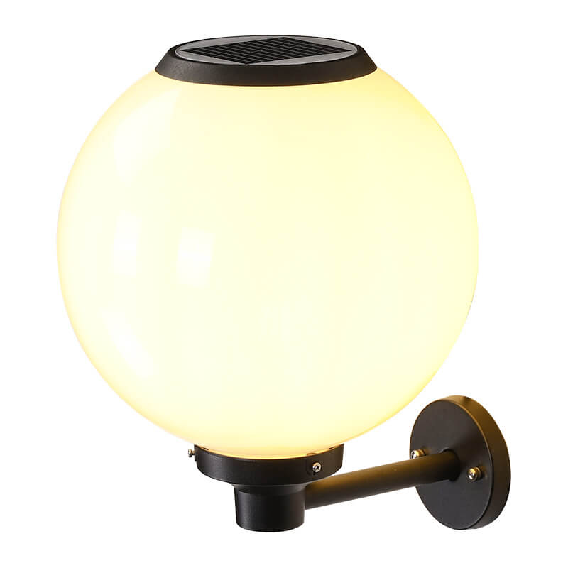 Garduru-betriebene LED-Globus-Wandleuchte – Elegante Außenlampe für Wege & Eingänge