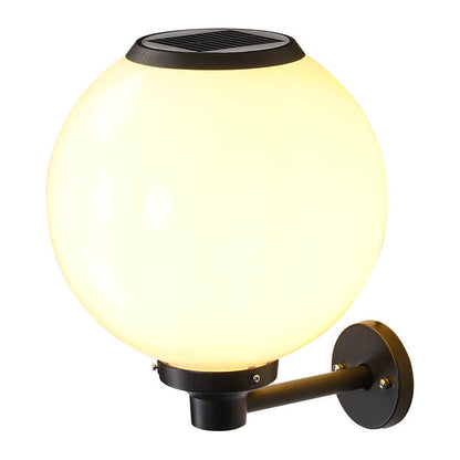 Garduru-betriebene LED-Globus-Wandleuchte – Elegante Außenlampe für Wege & Eingänge