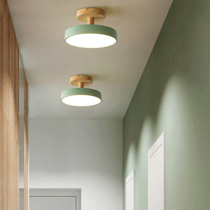 Moderne Holz LED Deckenleuchte