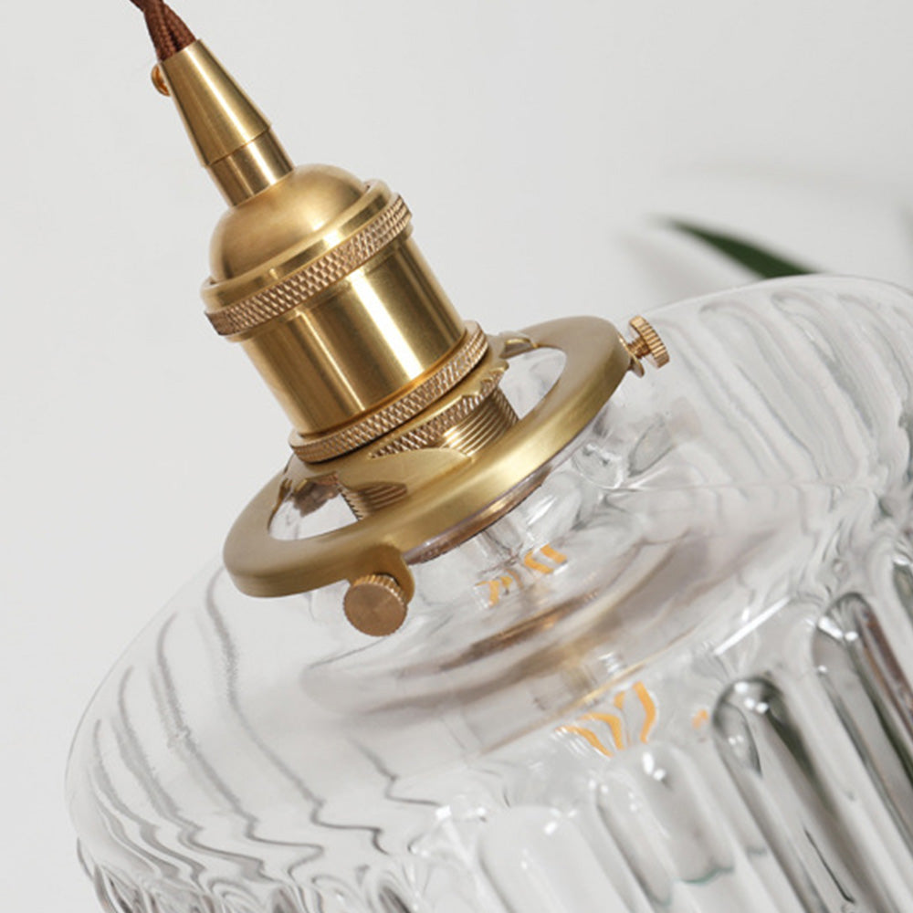 Vintage Kristall Hängeleuchte – Zeitlose Eleganz mit Glasschirm