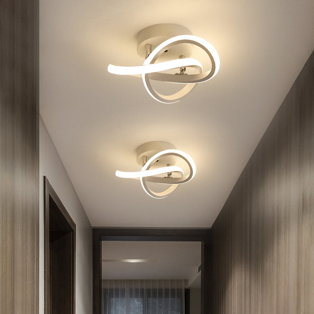 Deckenleuchte mit LED schwarzem Metallrahmen