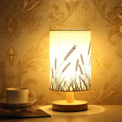 Luminio Tischlampe - USB-betriebene Leinen-Nachtlampe