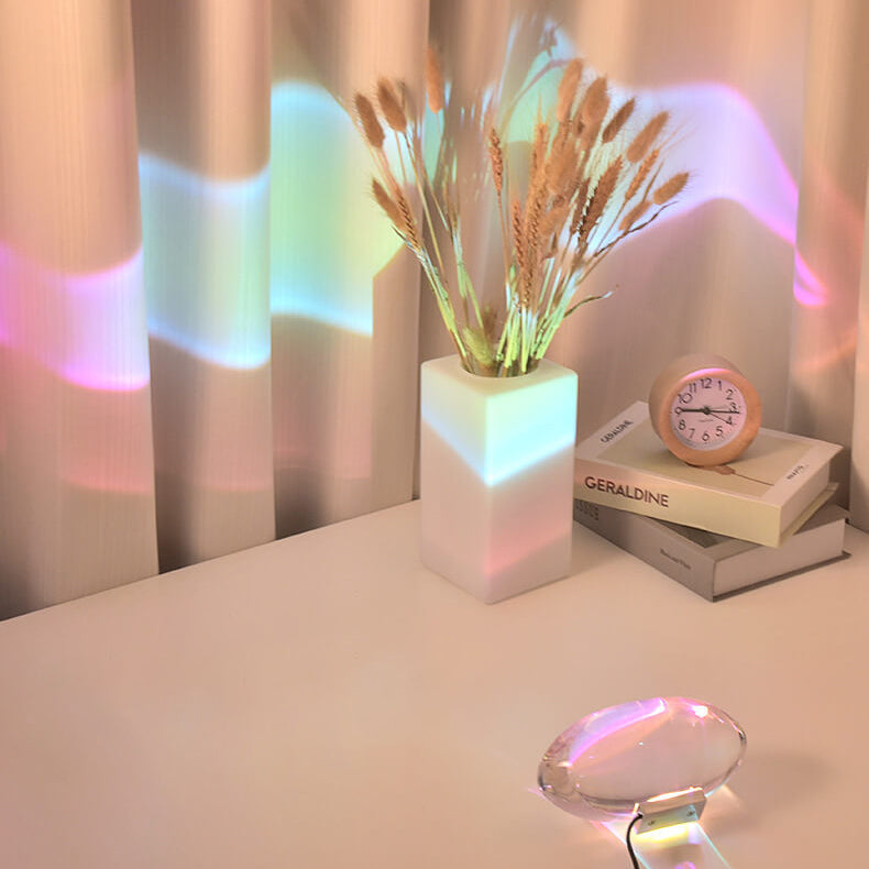 Garduru LED Tischlampe | Kreativer Kristallprojektor | Angel Eye Design | Farbwechsel + Fernbedienung