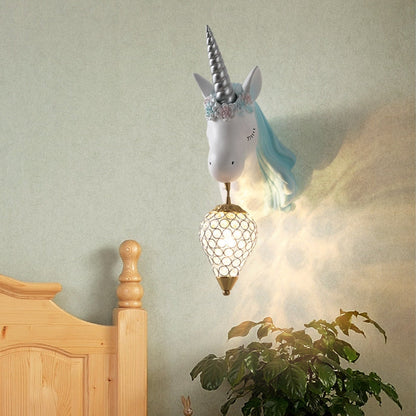 Neuartige Einhorn-Wandlampe – UniGloed – Pink – süß für Kinder