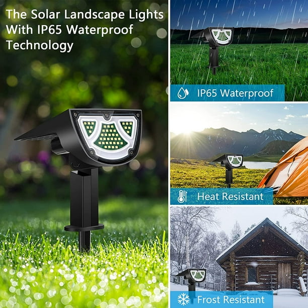 Solar LED Strahler – Außenbeleuchtung mit Solarplatte für Garten und Wege