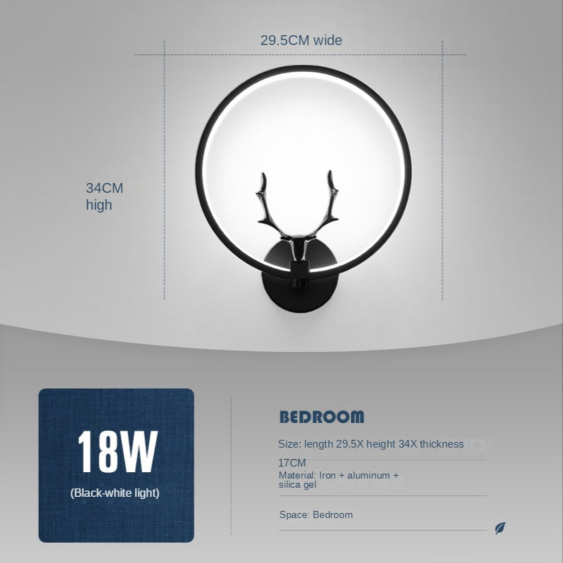 Antler Hirschkopf Wandlampe