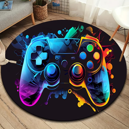 Gamepad Teppich - Stylisches Runddesign für Gamingräume und Büros
