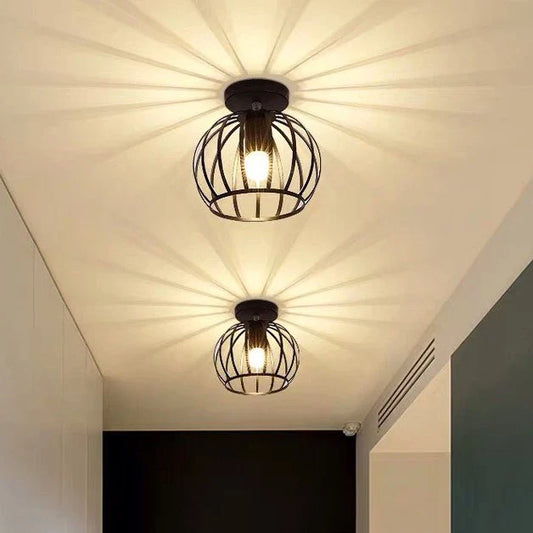 Moderne Loft-stil Deckenlampe Mit Offenem Käfig-design