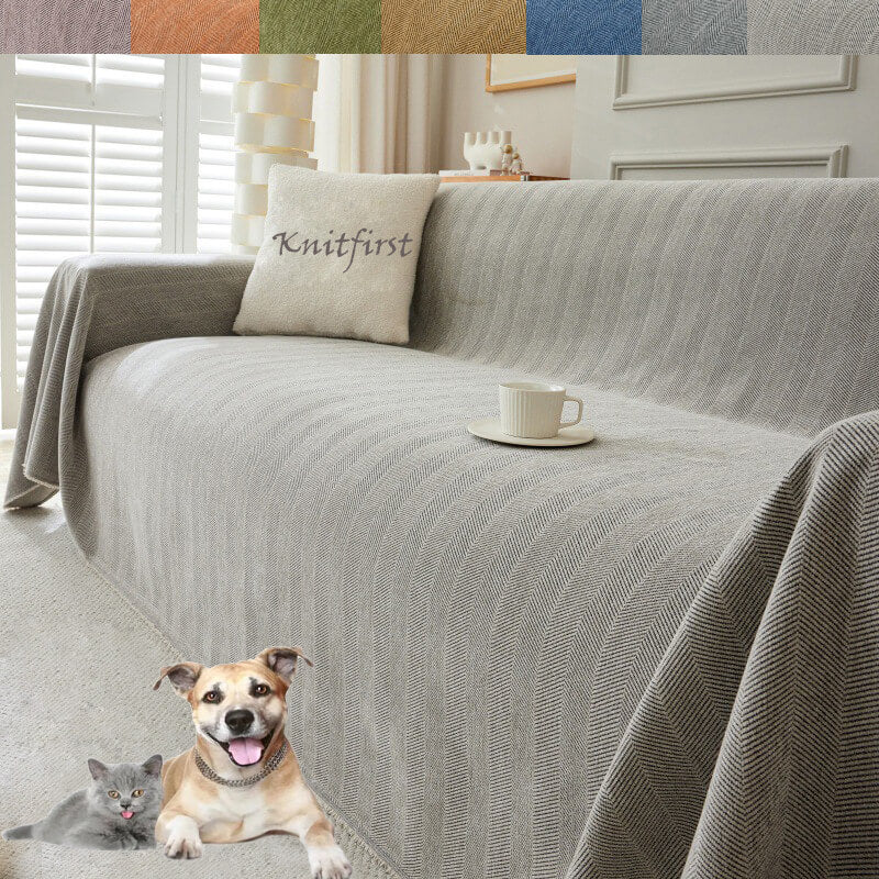 Stilvolles Sofaüberzug Geometrische Sectional Couchbezüge für Hunde, Haustier Couch Schutzüberzug Couchdecke für Hunde Sectional Recliner Bezüge für 3 Kissen Couch