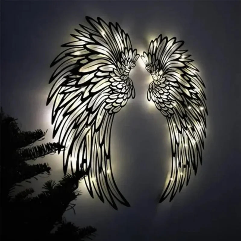 RoyaleGlow Beleuchtete Engel Flügel Wandkunst - LED Seraphische Wohnkultur für eine ruhige Atmosphäre und perfektes Geschenk