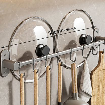OrganizeEase – Funktioneller Küchenregal mit stilvollem Stauraum für Topfdeckel und Spatel