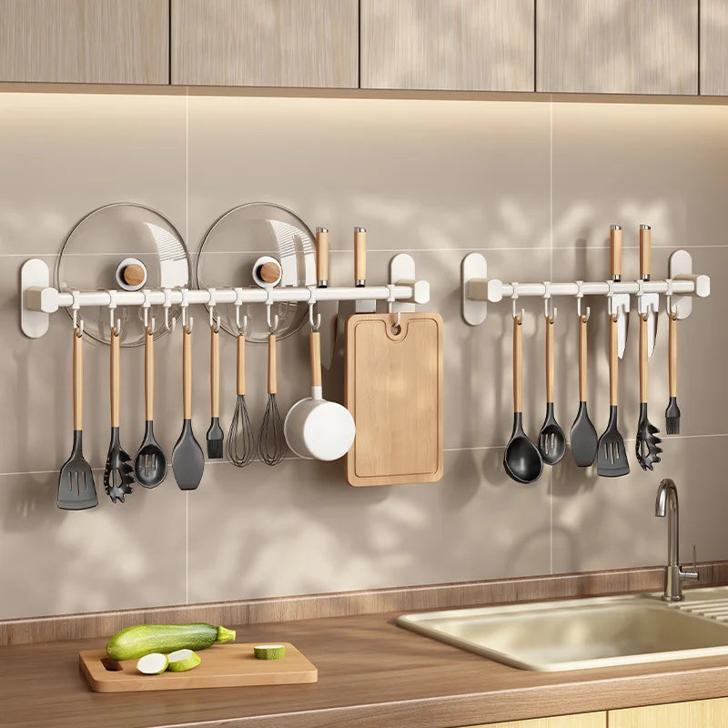 OrganizeEase – Funktioneller Küchenregal mit stilvollem Stauraum für Topfdeckel und Spatel