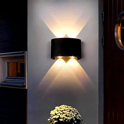 Royelux LED Pentagram Wandlampe - Stilvolle wasserdichte Lampe für Innen- und Außenbereich