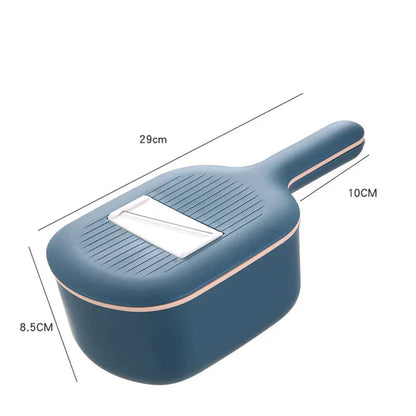 Vielseitiger Gemüsehobel mit Auffangbehälter - Multifunktionales Küchenwerkzeug zum Schneiden, Reiben und Zerkleinern