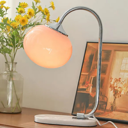 Tischlampe Marshmallow - Modernes Design aus Metall und Glas mit sanfter Beleuchtung