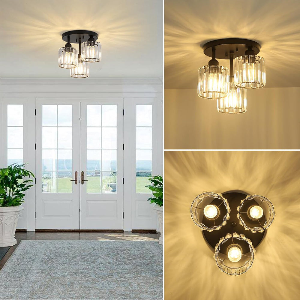 Elegante moderne Kristall Halbhängende Deckenleuchten