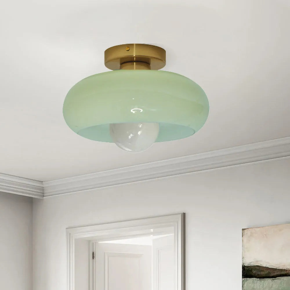 Deckenleuchte Glas Vintage Semi Flush Leuchte
