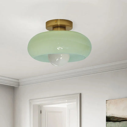 Deckenleuchte Glas Vintage Semi Flush Leuchte