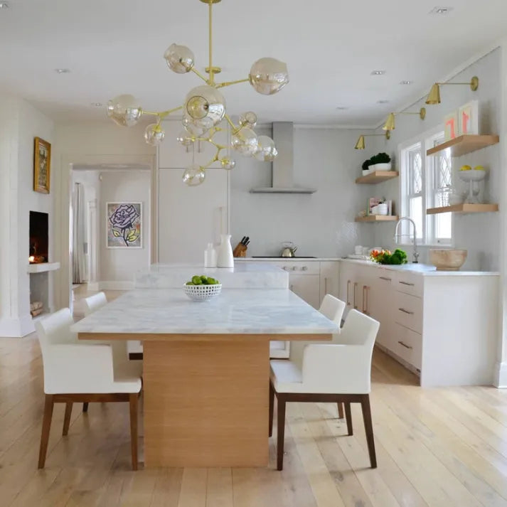 Suspension Sputnik Bifurkation - Moderner Lüster aus geblasenem Glas und Metall