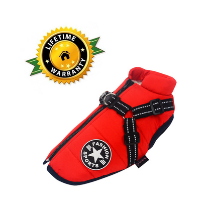 WoofGuard™ - Wasserdichte Winterjacke mit integriertem Gurtzeug