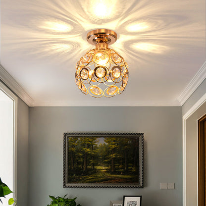 Aufhängung Flur Fancy Gold - Elegante Deckenlampe aus Gold und Kristall für Flur