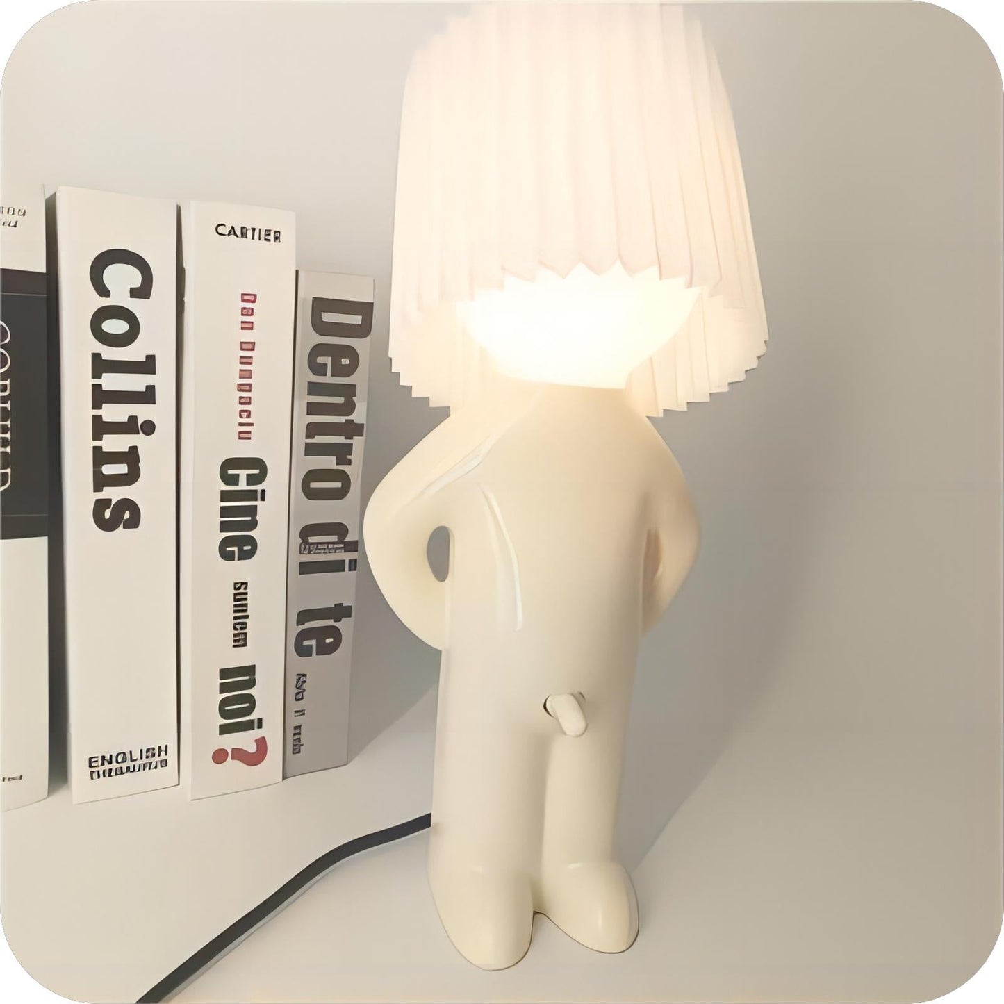 Verspielte kabellose Tischlampe mit einzigartigem Design – Tragbare wiederaufladbare LED-Lampe für fröhliche Innenräume