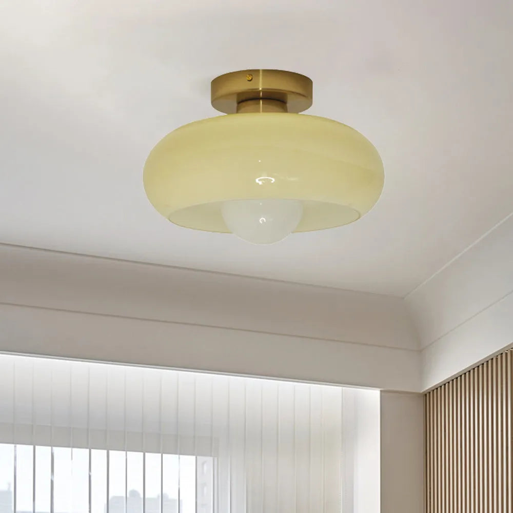 Deckenleuchte Glas Vintage Semi Flush Leuchte