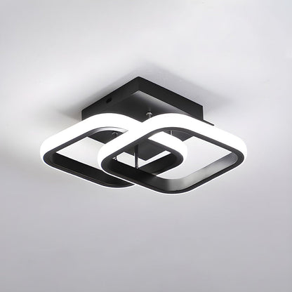 Deckenleuchte mit LED schwarzem Metallrahmen