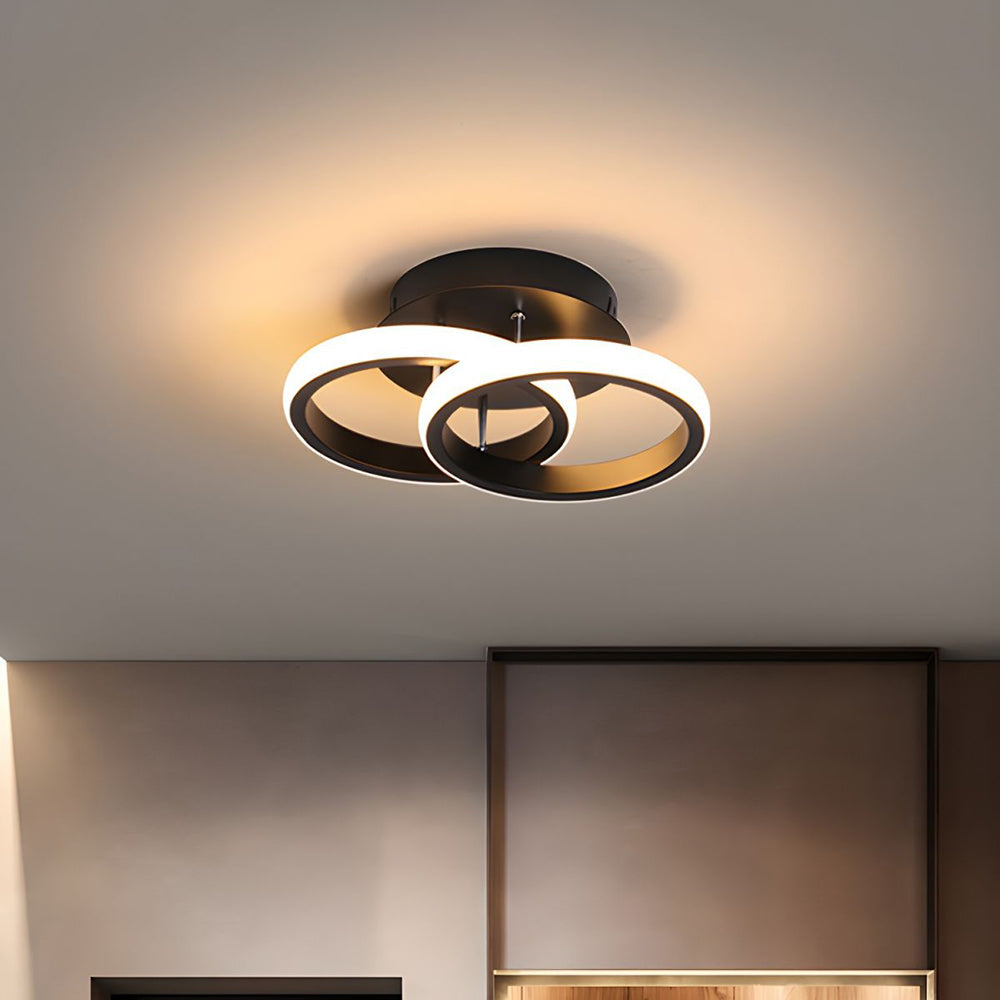 Deckenleuchte mit LED schwarzem Metallrahmen