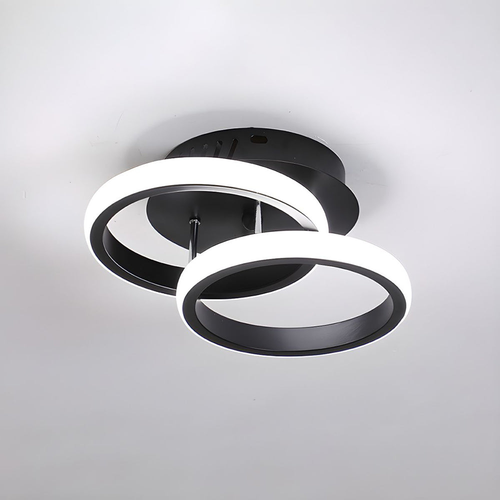 Deckenleuchte mit LED schwarzem Metallrahmen