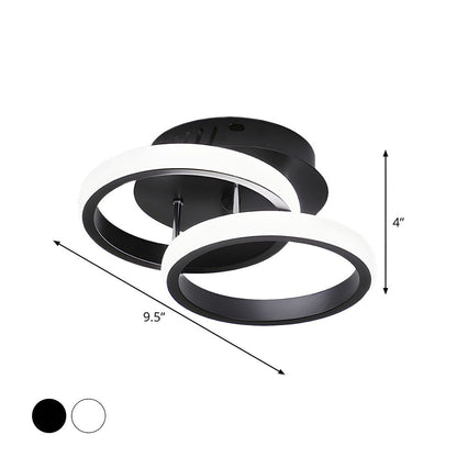 Deckenleuchte mit LED schwarzem Metallrahmen