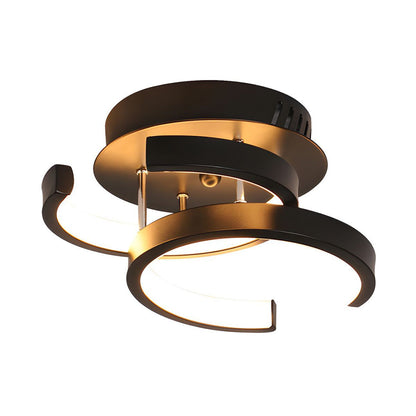Deckenleuchte mit LED schwarzem Metallrahmen