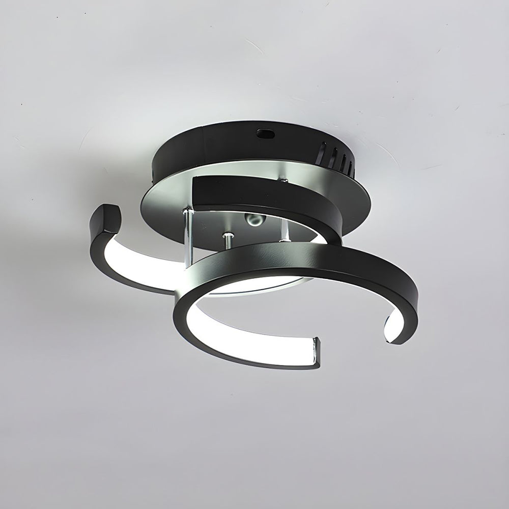 Deckenleuchte mit LED schwarzem Metallrahmen