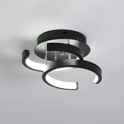 Deckenleuchte mit LED schwarzem Metallrahmen