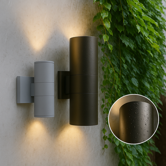 Außenwandleuchte mit schwarzem Aluminium-Finish