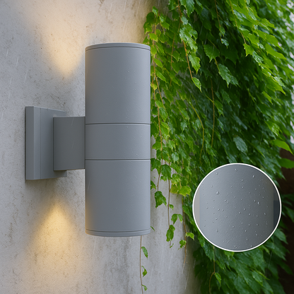 Außenwandleuchte mit schwarzem Aluminium-Finish