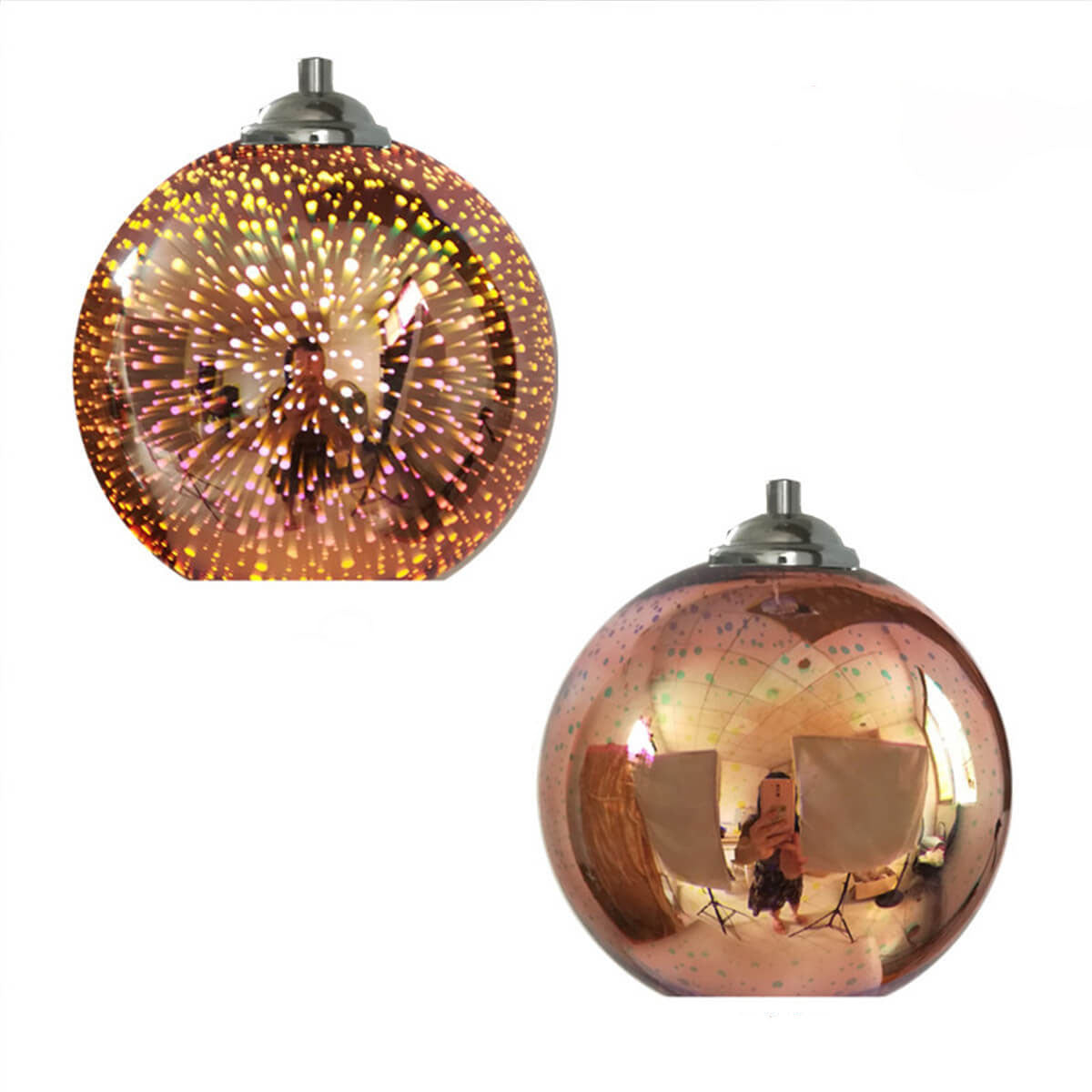 Garduru – 3D Feuerwerks Glas Pendelleuchte