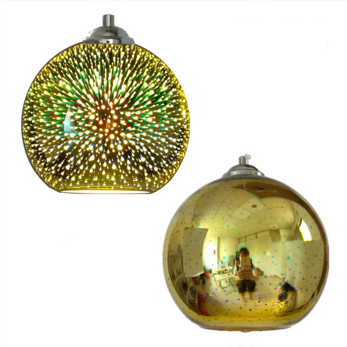 Garduru – 3D Feuerwerks Glas Pendelleuchte