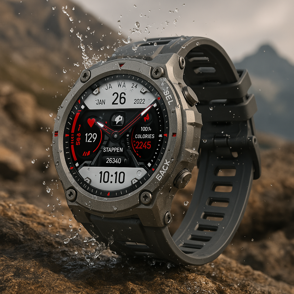 Smartwatch Rugged Wasserdicht Fitness Outdoor Tracker