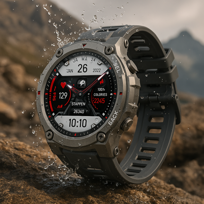 Smartwatch Rugged Wasserdicht Fitness Outdoor Tracker