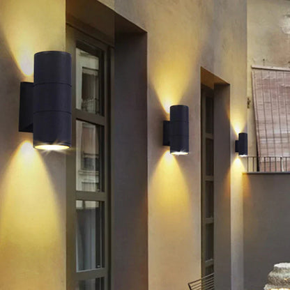 Außenwandleuchte mit schwarzem Aluminium-Finish