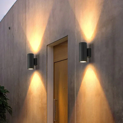 Außenwandleuchte mit schwarzem Aluminium-Finish